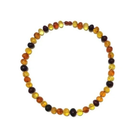 PREMIUM Large Beaded Amber Necklace, 11-13 mm Beads, Unpolished Baltic Amber - Picture 5 of 9